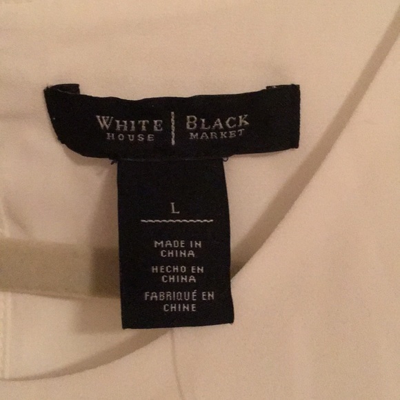 White House Black Market white sleeveless blouse - Picture 2 of 3